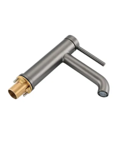 Змішувач для умивальника Gappo G1006-9, сірий, одноважільний