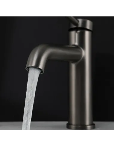 Змішувач для умивальника Gappo G1006-9, сірий, одноважільний