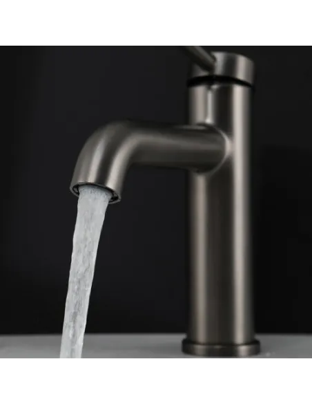 Змішувач для умивальника Gappo G1006-9, сірий, одноважільний