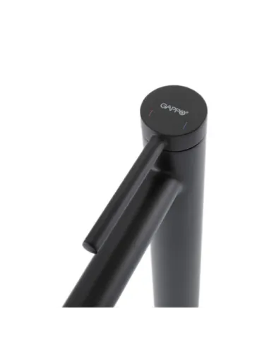 Смеситель для умывальника Gappo G1006-26, высокий, черный, однорычажный