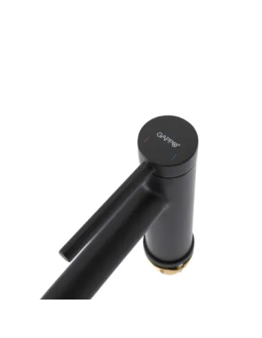 Смеситель для умывальника Gappo G1006-6, черный, однорычажный