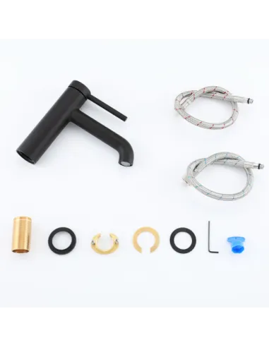 Смеситель для умывальника Gappo G1006-6, черный, однорычажный