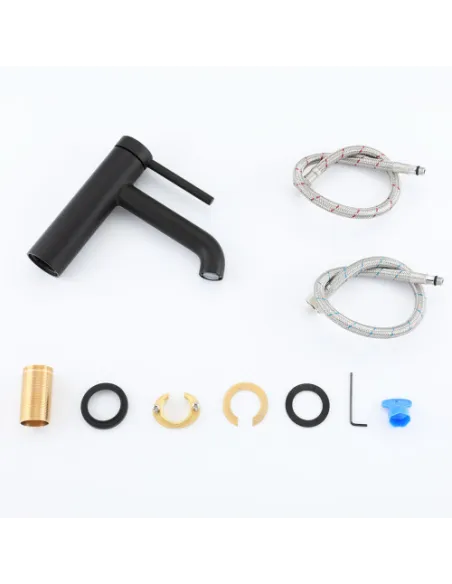 Смеситель для умывальника Gappo G1006-6, черный, однорычажный