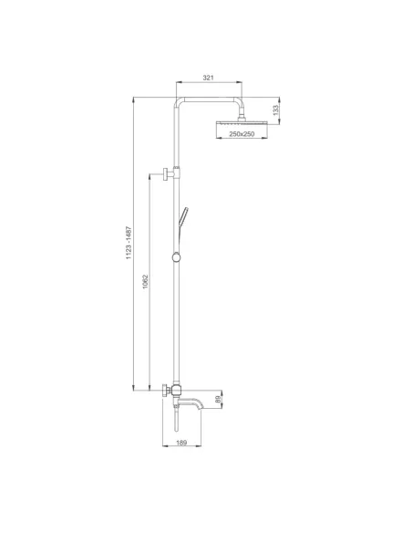 Душевая система с термостатом Gappo G2491-6, черный
