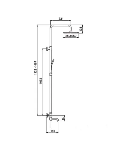 Душова система з термостатом Gappo G2491-8, білий