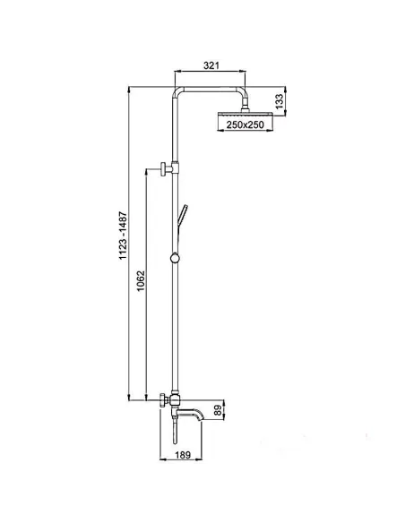 Душова система з термостатом Gappo G2491-8, білий