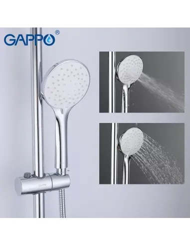 Душевая система с термостатом Gappo G2490, хром