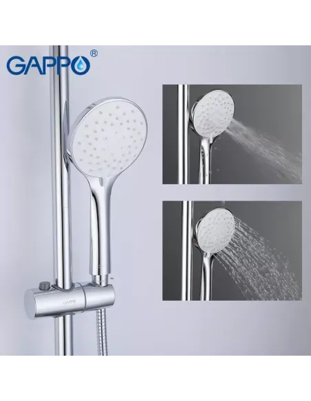 Душевая система с термостатом Gappo G2490, хром Душевая система с термостатом Gappo G2490, хром