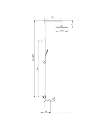 Душевая система с термостатом Gappo G2490, хром