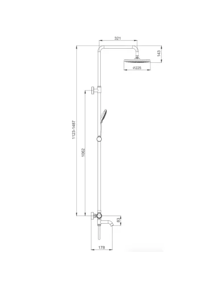 Душевая система с термостатом Gappo G2490, хром Душевая система с термостатом Gappo G2490, хром