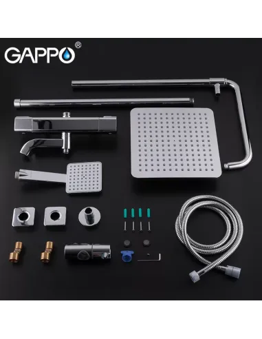 Душевая система с термостатом Gappo G2491, хром