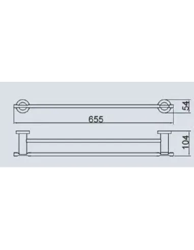 Тримач для рушників Gappo G1809, 655 мм, хром