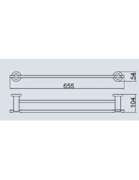 Тримач для рушників Gappo G1809, 655 мм, хром
