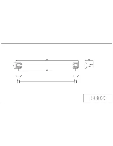 Держатель для полотенец Gappo G1901, 600 мм, хром
