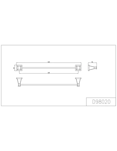Держатель для полотенец Gappo G1901, 600 мм, хром