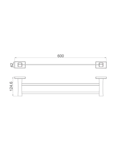 Держатель для полотенец Gappo G0709-9, оружейная сталь