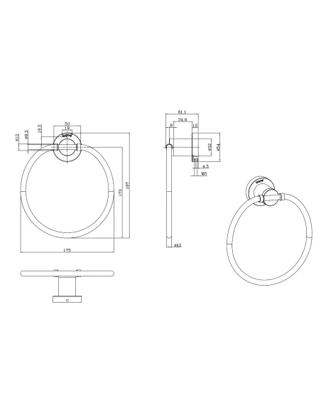 Держатель для полотенец Gappo G1804, хром Держатель для полотенец Gappo G1804, хром