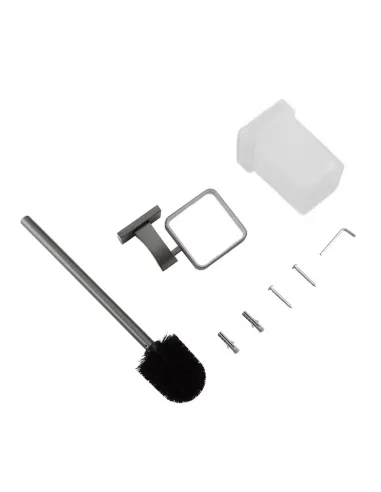 Йоржик для унітазу Gappo G0710-9, настінний, збройова сталь.