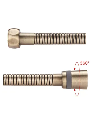 Шланг для душа Gappo G45-4, латунь, 150 см, бронза