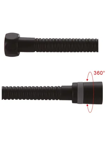 Шланг для душа Gappo G45-3, латунь, 150 см, черный