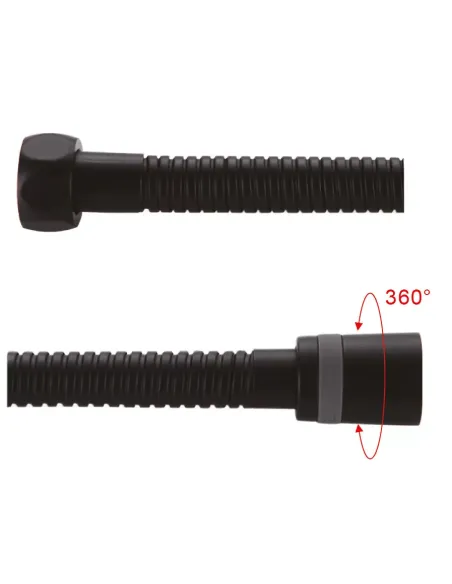 Шланг для душа Gappo G45-3, латунь, 150 см, черный