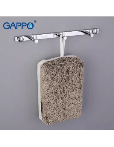 Планка с крючками Gappo G202-3, 200 мм, хром, 3 крючка