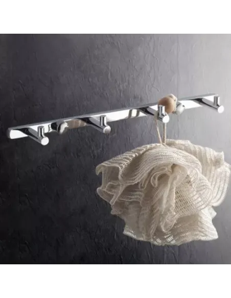 Планка з гачками Gappo G202-4, 235 мм, хром, 4 гачки