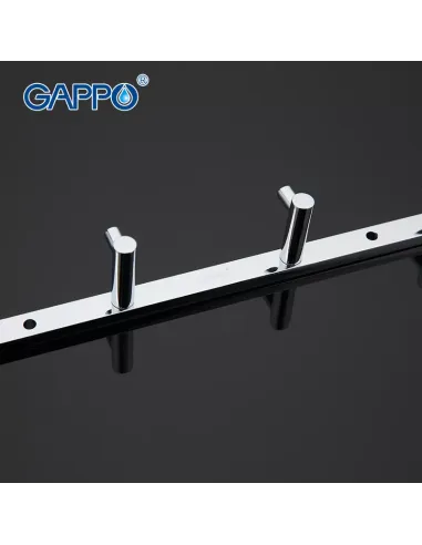 Планка з гачками Gappo G202-4, 235 мм, хром, 4 гачки