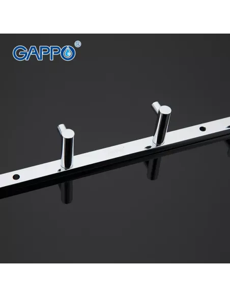 Планка з гачками Gappo G202-4, 235 мм, хром, 4 гачки