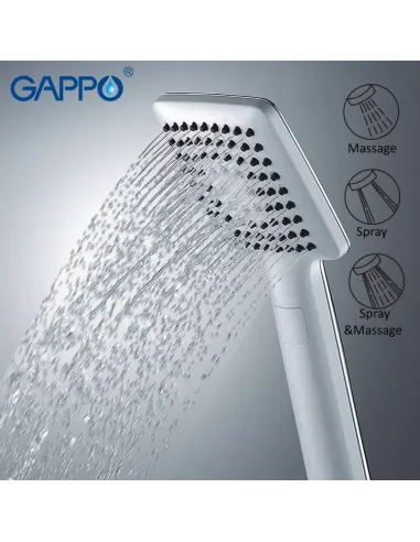 Лейка для ручного душа Gappo G27, 235 x 97 мм, 3 режима, белый