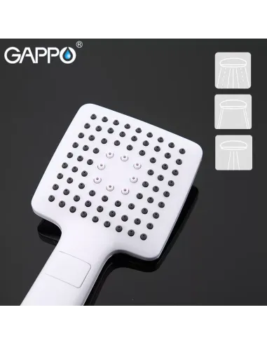 Лейка для ручного душа Gappo G27, 235 x 97 мм, 3 режима, белый