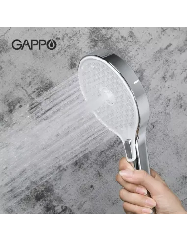 Лійка для ручного душу Gappo G002, 245 x 130 мм, 3 режими, білий хром
