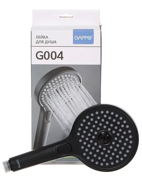 Лейка для ручного душа Gappo G004, 245 x 130 мм, 3 режима, черный