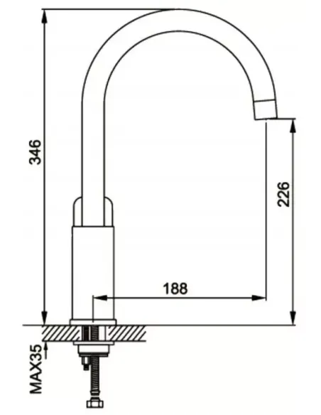 Змішувач для кухні Gappo G4048, білий хром.