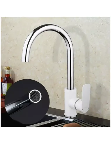 Змішувач для кухні Gappo G4048, білий хром.