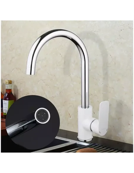 Змішувач для кухні Gappo G4048, білий хром.