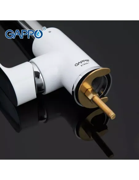 Змішувач для кухні Gappo G4048, білий хром.