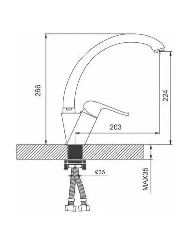 Смеситель для кухни Gappo G4150, черный