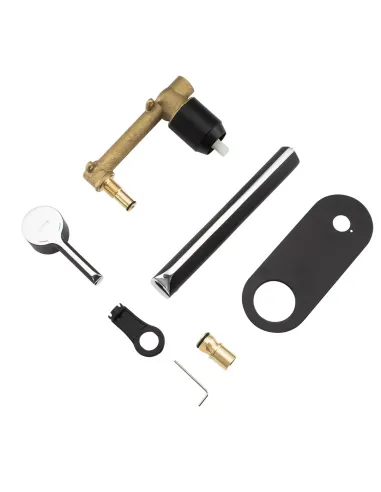 Смеситель для умывальника скрытого монтажа Gappo G1003-26, черный хром