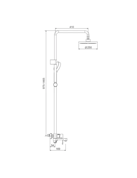 Душевая система с изливом Gappo G2402-8, белый хром