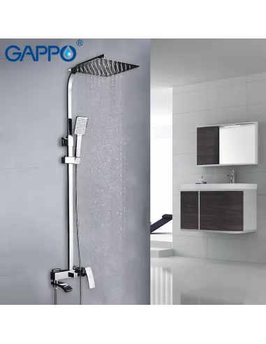 Душевая система с изливом Gappo G2407, хром