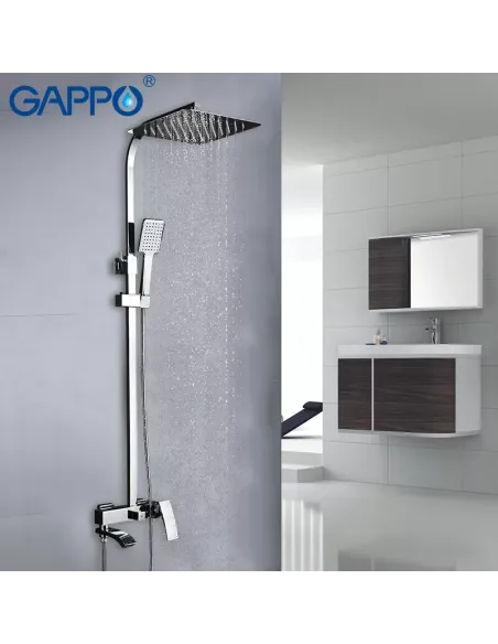 Душевая система с изливом Gappo G2407, хром