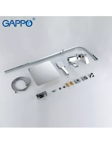 Душевая система с изливом Gappo G2407, хром