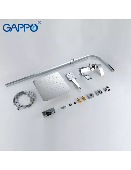 Душевая система с изливом Gappo G2407, хром