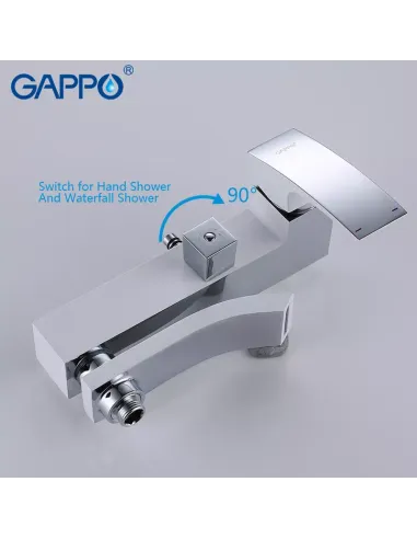 Душова система з виливом Gappo G2407-8, білий хром