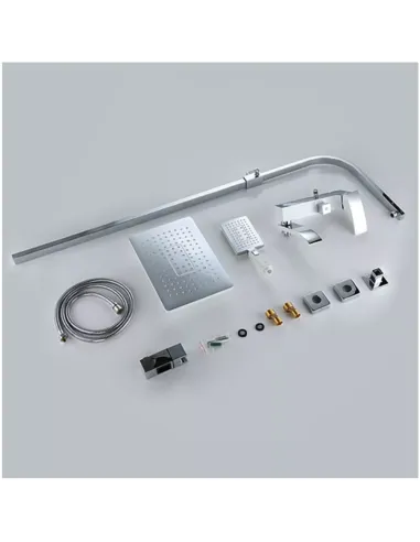 Душова система з виливом Gappo G2407-8, білий хром