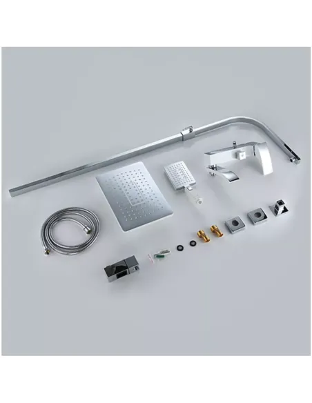Душова система з виливом Gappo G2407-8, білий хром