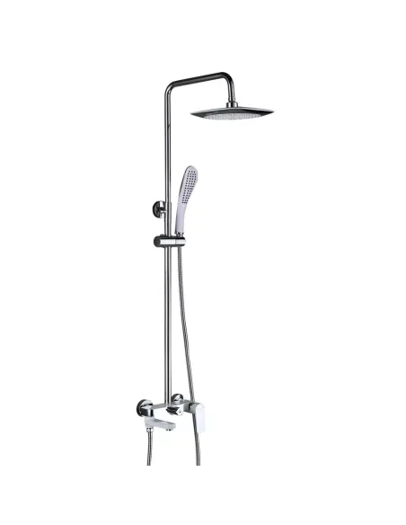 Душевая система с изливом Gappo G2448, белый хром