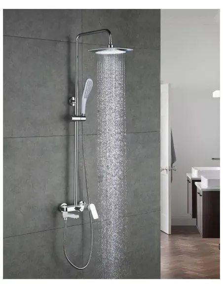 Душевая система с изливом Gappo G2448, белый хром