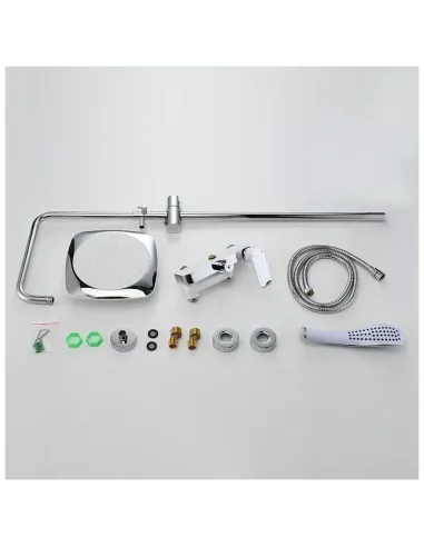 Душевая система с изливом Gappo G2448, белый хром